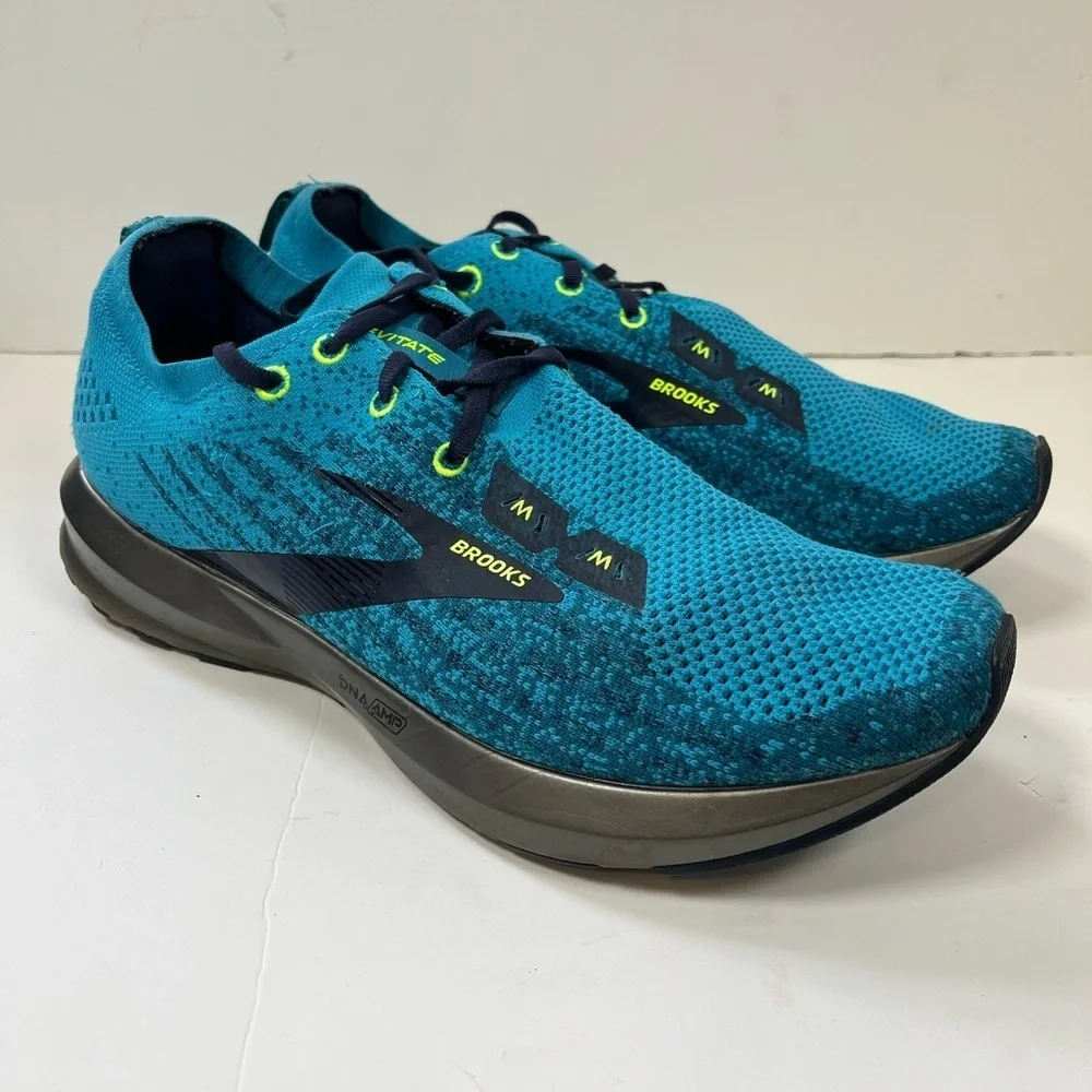 Brooks Levitate 3 Running Shoes Teal Black Knit Size 11D
